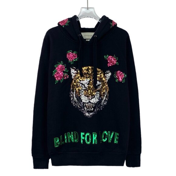 Gucci Black cotton hoodie - Picture 1 of 9